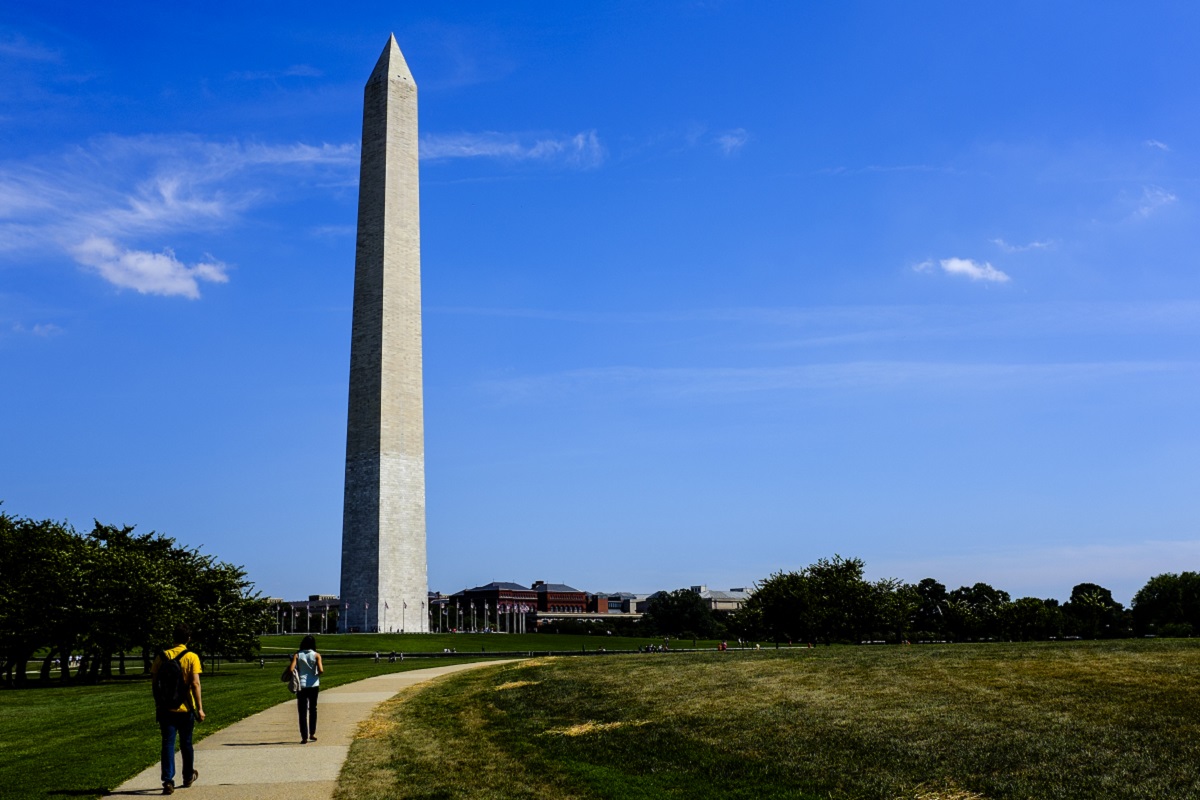The Washington Monument in Washington DC on a clear sunny day