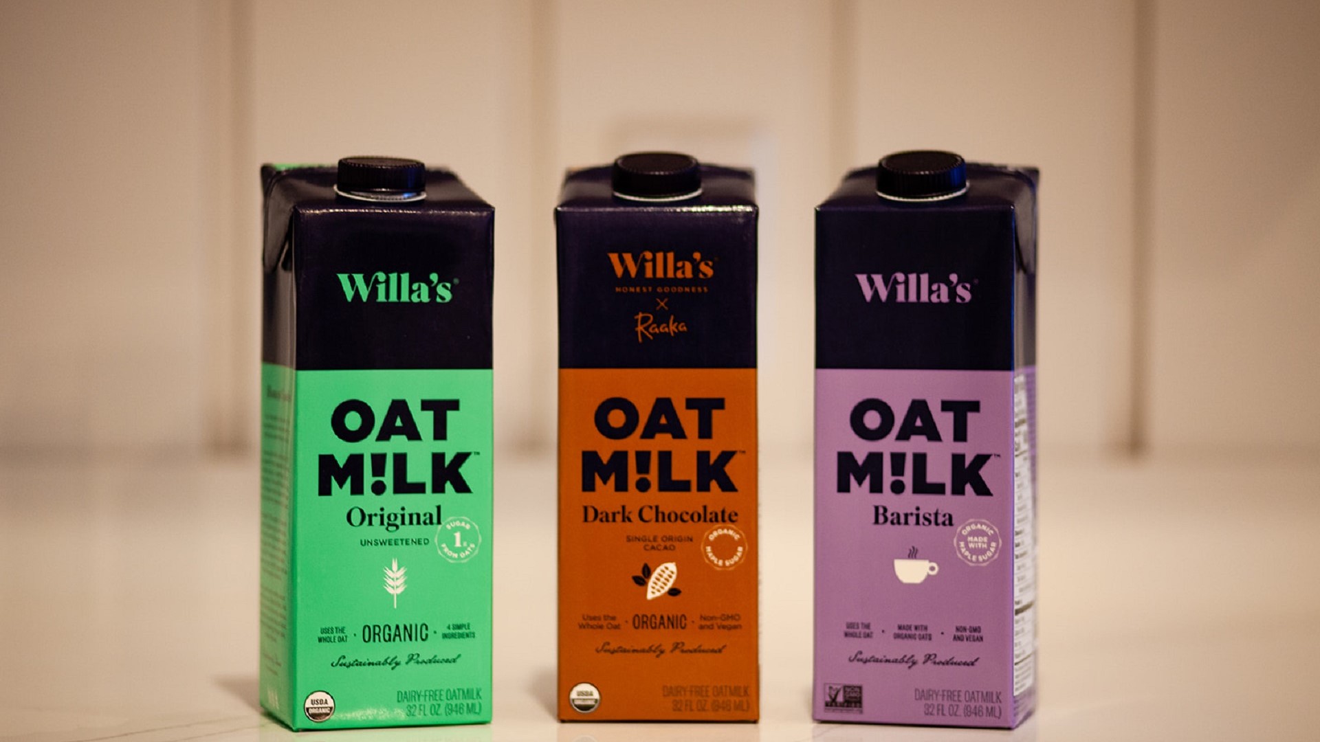 Willa's Oat Milk cartons