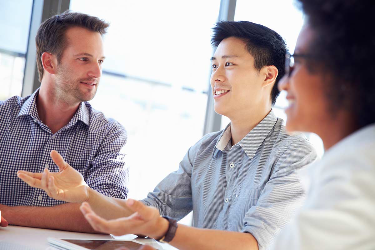 Students talking