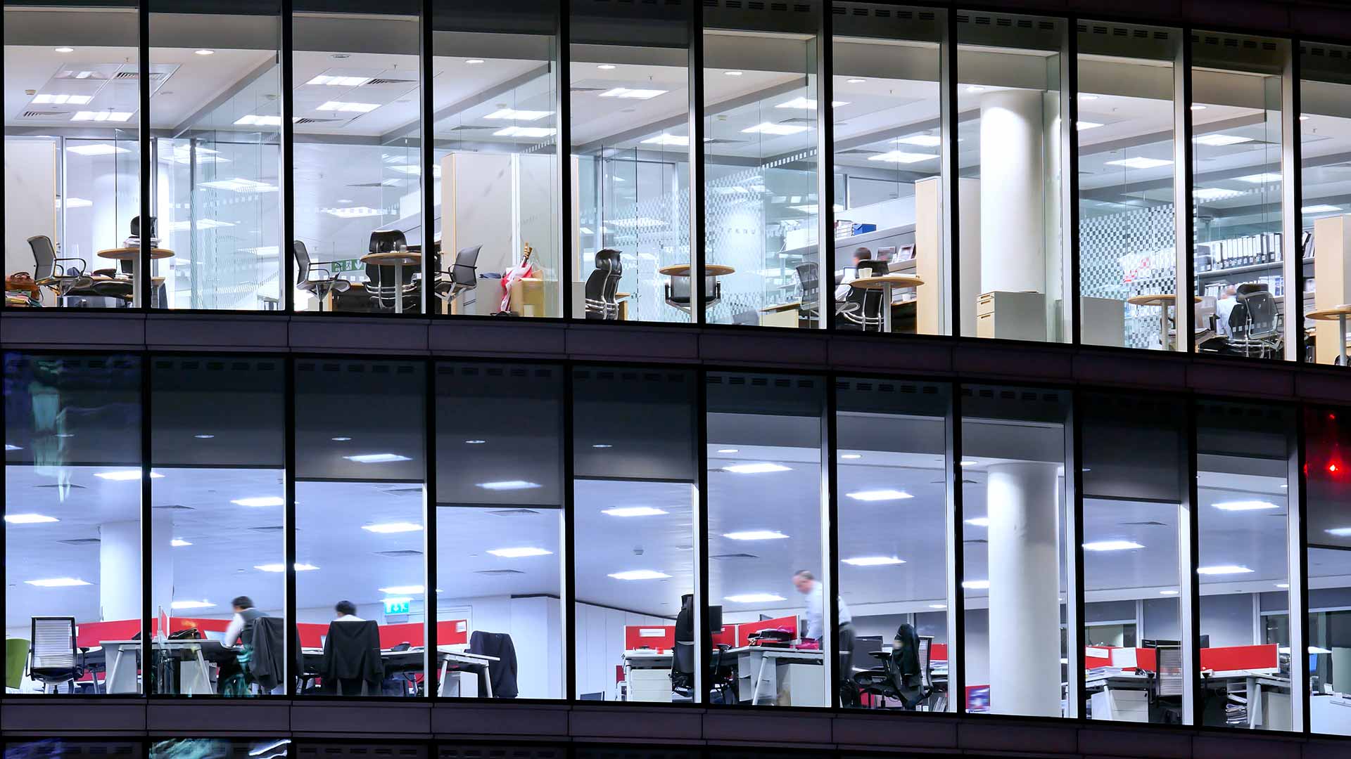 Business people in their offices.
