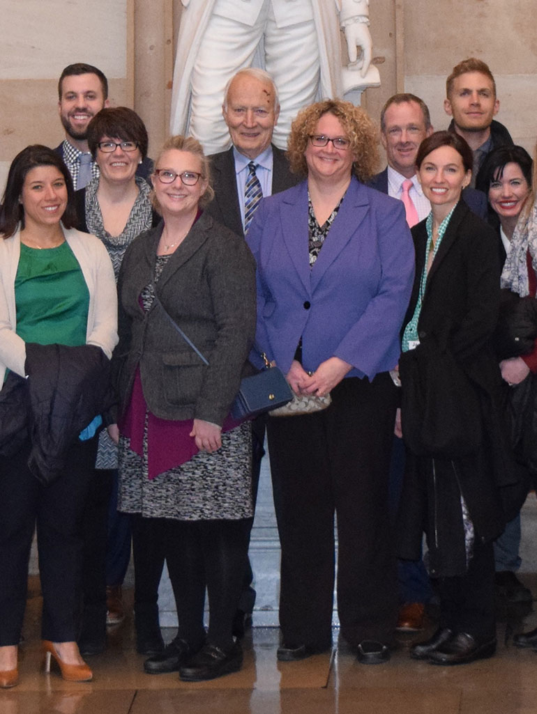 Faculty members and students in Washington D.C.