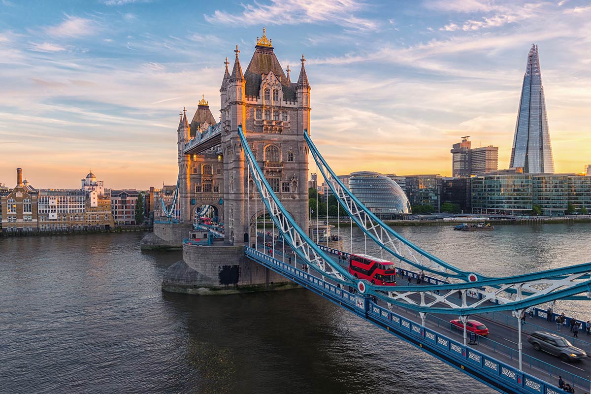 Tower Bridge in London. 