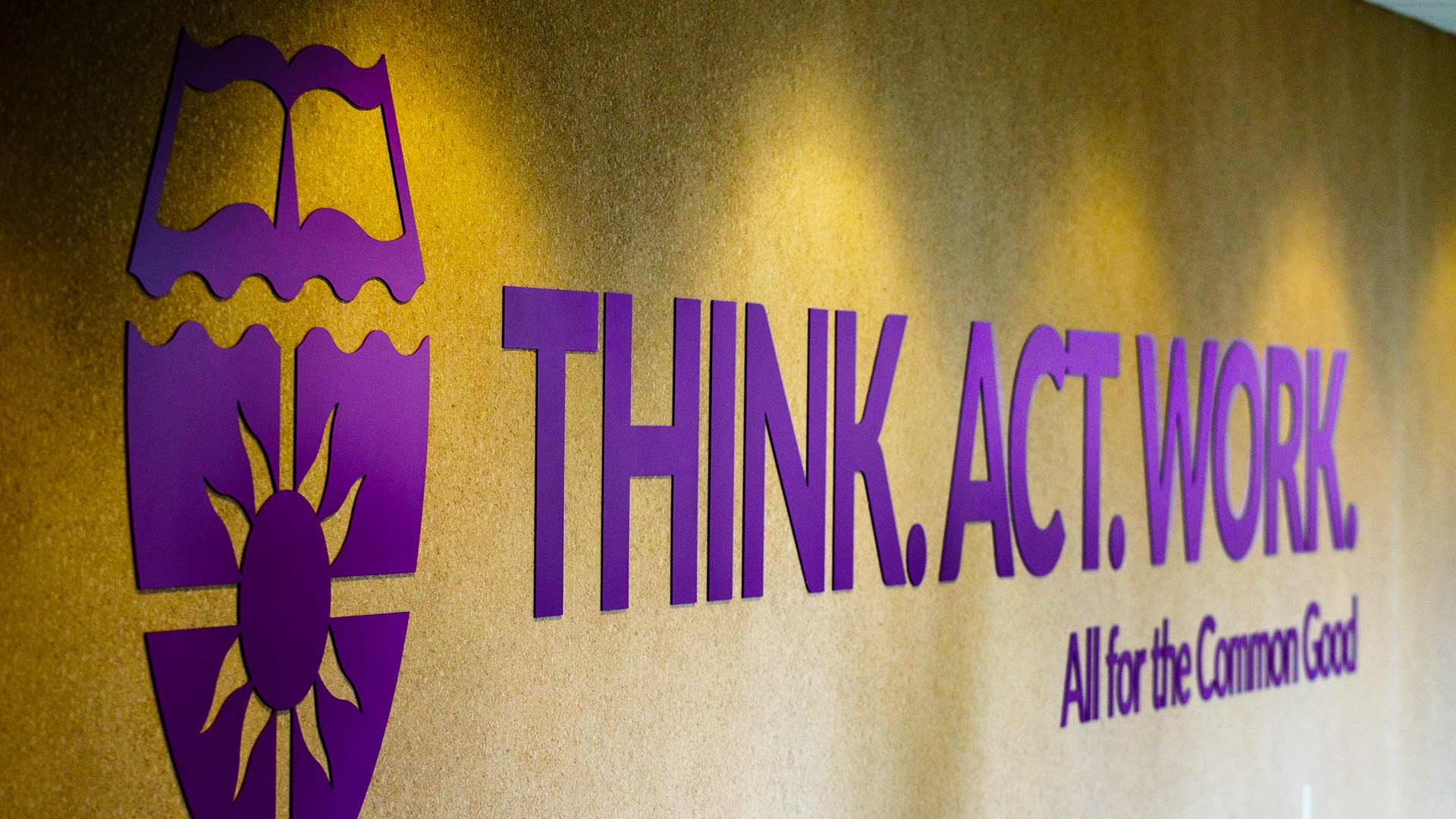 A sign in the skyway near Schulze Hall in Minneapolis.