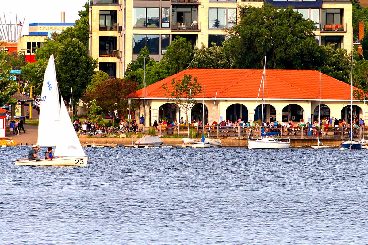 Lake Calhoun Recreation Area in Uptown Minneapolis.