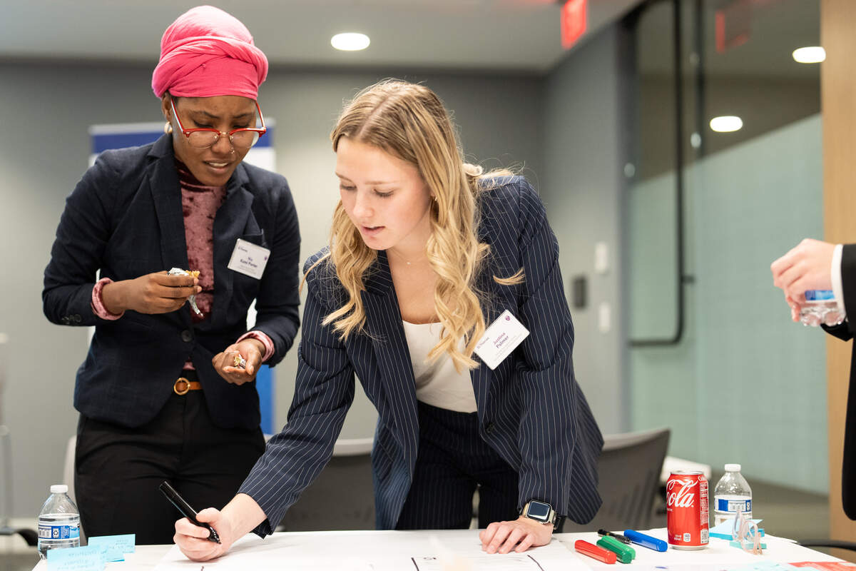 Students working on a project