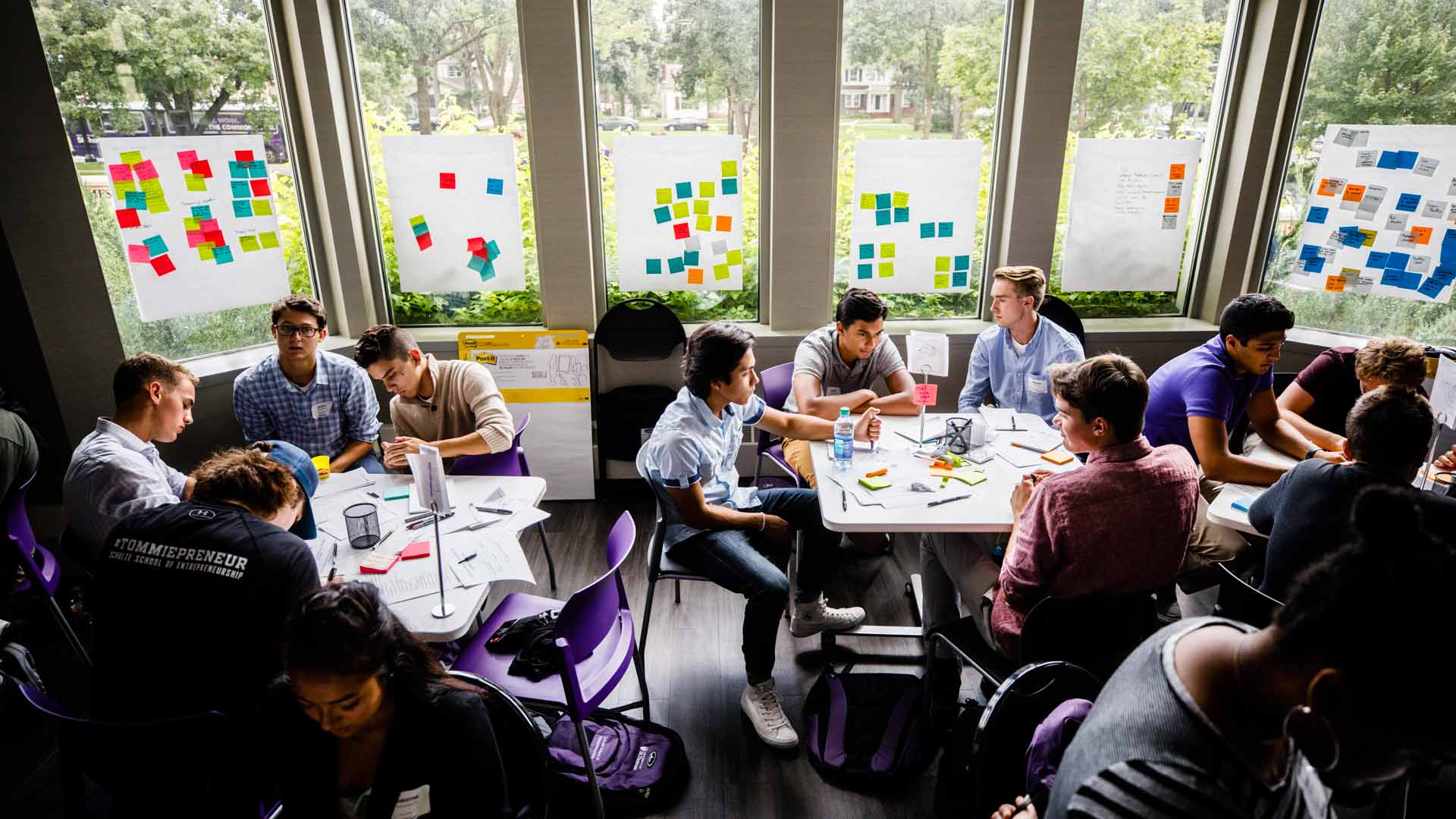 Group of high school students participating in High School Innovation Day
