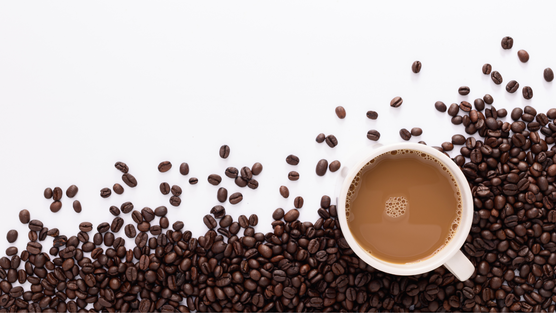 Spilled coffee beans
