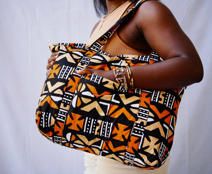 Brightly colored African purse
